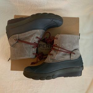 Sperry Saltwater Wedge boots, sz 7.5